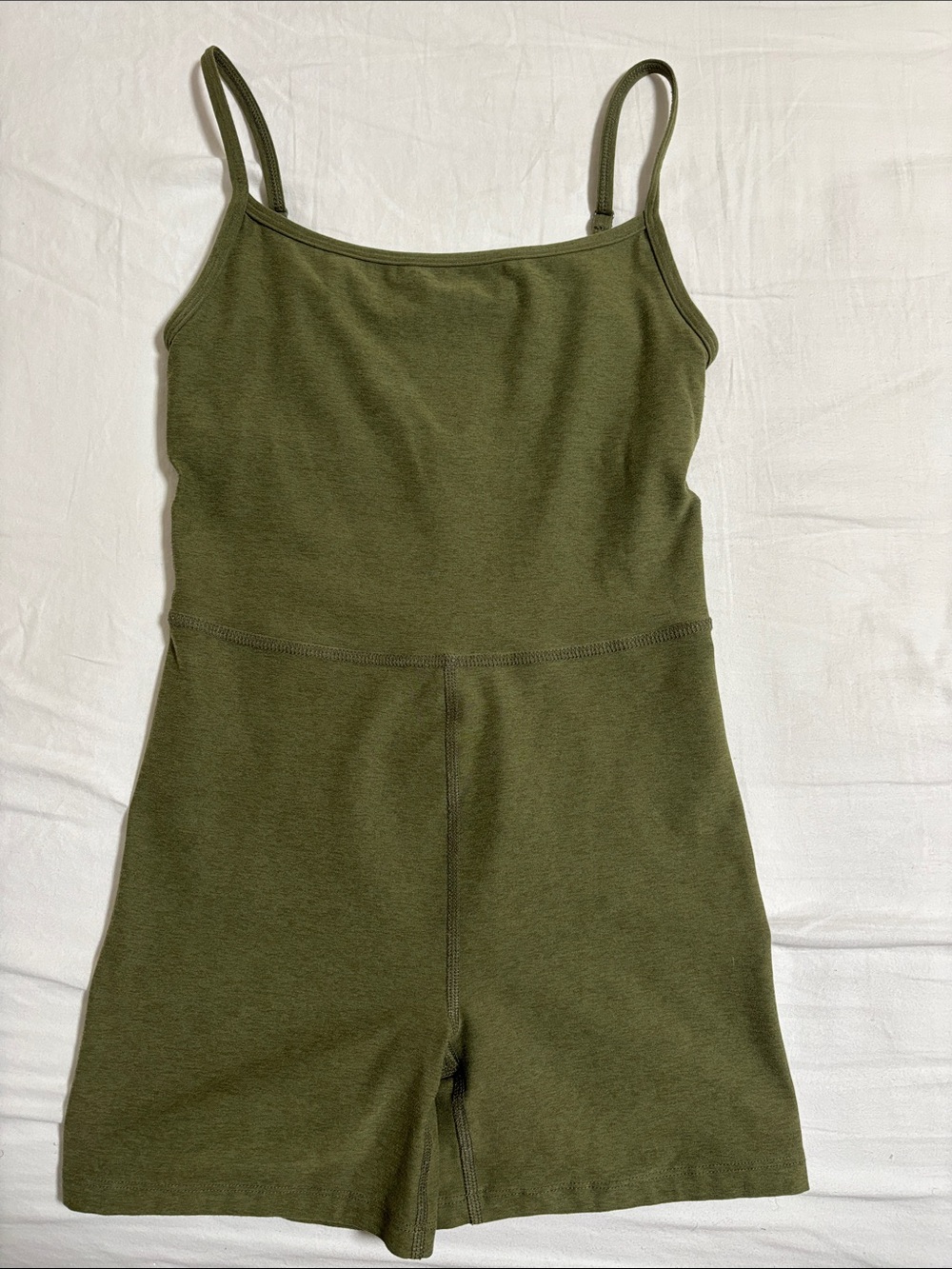 Beyond Yoga Olive Green Spacedye Romper Athleisure